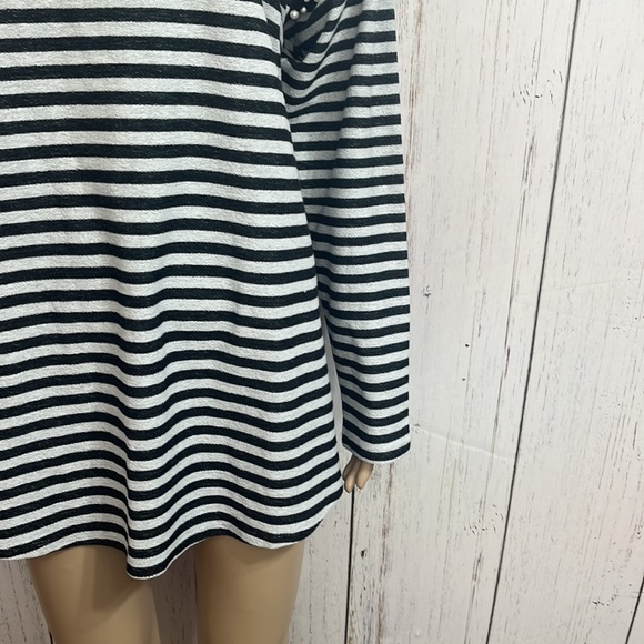 Lane Bryant Striped Top with Pearl Accents - Picture 3 of 9